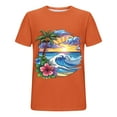 thumbnail image 5 of Yghzkop Men's Shirts Hawaiian Print Athletic T-Shirt Short Sleeve Round Neck Moisture Wicking Quick Dry Gym Beach Party Vacation Top Casual Streetwear, 5 of 5