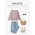 thumbnail image 4 of Eytino Sweaters for Women Long Sleeve Crewneck Pullover Business Casual Tunic Tops, 4 of 12