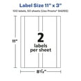 thumbnail image 6 of Avery Glossy White Rectangle Labels, 11" x 3", 100 Total, 6 of 8