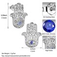 thumbnail image 5 of Blue Evil Eye Hamsa Earrings 925 Sterling Silver Lotus Fatima Hand Stud Earrings Protection Amulet Jewelry Gifts for Men Women, 5 of 7