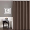 thumbnail image 1 of Cortina de ducha, largo extra, cortina de baño, antimoho para ducha y bañera, cortinas textiles, antibacterianas, impermeables, negras, extra anchas, 275 x 180 cm con 18 anillas de ducha, 1 of 6