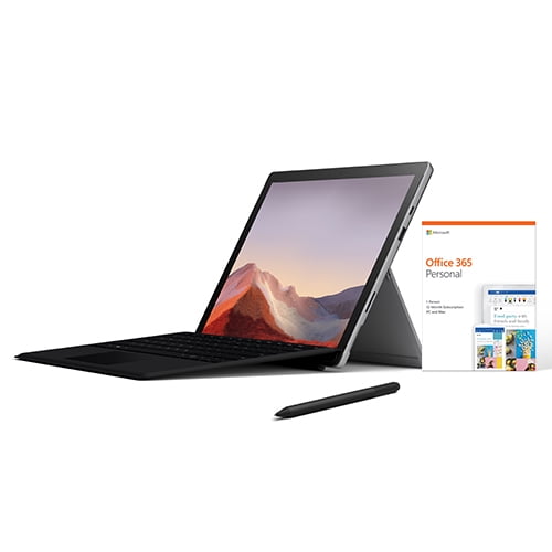 Microsoft Surface Pro 7 12 3 Intel Core I5 8gb Ram 128gb Ssd Platinum Surface Pro Signature Type Cover Black Surface Pen Charcoal Office 365 Personal 1 Year Walmart Com Walmart Com