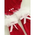 thumbnail image 6 of Jxzom Infant Baby Girls Christmas Clothes Set Furry Trim Off Shoulder Long Sleeve Romper + Leg Warmers Velvet Outfits, 6 of 7