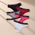 thumbnail image 3 of Lunuaoe Women's "LOVE" Waistband Cotton Briefs, Sporty Triangle Panties, Breathable Mid-Low Waist Underwear, 3 of 9