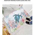 thumbnail image 6 of Shag Bath Rugs Blue Sea Turtle Summer Nautical Coral Plush Soft Fluffy Doormat Floor Carpet,Non-Slip Living Room Bedroom Kitchen Entryway Door Mats Ocean Life Retro Letter, 6 of 6