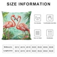 thumbnail image 5 of JRXY Flamingos Throw Pillow Cover, Tropical Leaves Flowers Bird Pillowcase Soft Home Decorative Pillow cases Double Sided Cushion Covers for Indoor Outdoor Bedroom and Car 20x20in, 5 of 5