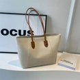 thumbnail image 2 of Bolso de mano de mujer con cremallera de PU y hilo de coser de lujo ligero de venta caliente 2024 nuevo bolso de hombro de viaje para mujer de moda, 2 of 5