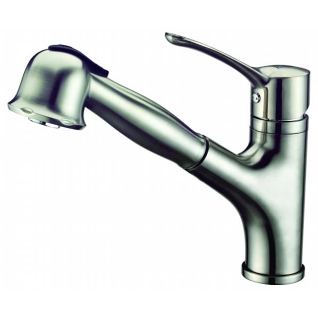 Dawn Kitchen & Bath AB50 3712BN Robinet d'Arrosage Extractible à Levier Unique Kitchen - Nickel Brossé