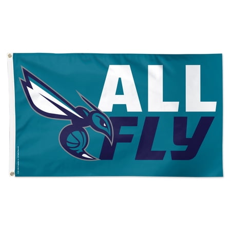 WinCraft Charlotte Hornets 3 x 5 Single-Sided Deluxe Team Slogan Flag