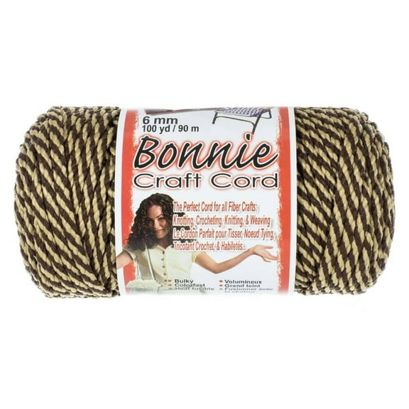 Bonnie 6mm Crafting Cord - Great for Macrame and Other Crafts - 100 yard Spools