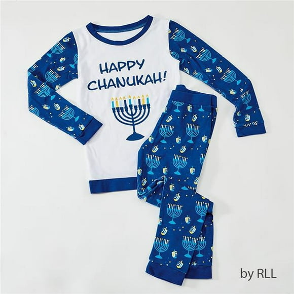 Rite Lite TYN-PAJ-3 Pyjama en Coton et Poly Chanukah pour Enfants - Taille 2T-3T