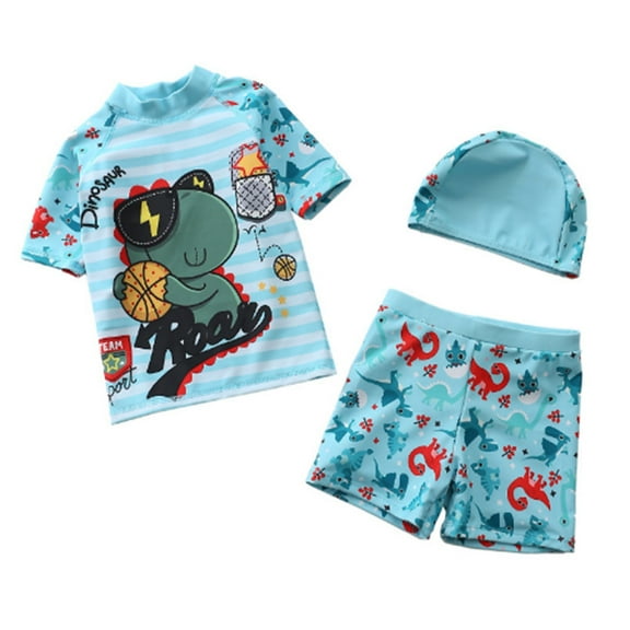 adviicd Baby Swimsuit Boy Kids Swimsuit Boys Two Pieces Swimsuit Toddler Rash Guard and Trunk (Navy,L)