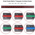thumbnail image 2 of BT 3 Pack 12 Pouces Règles d'Ingénierie Architecturale Triangulaires avec Règle de Conversion Métrique Standard, 2 of 5