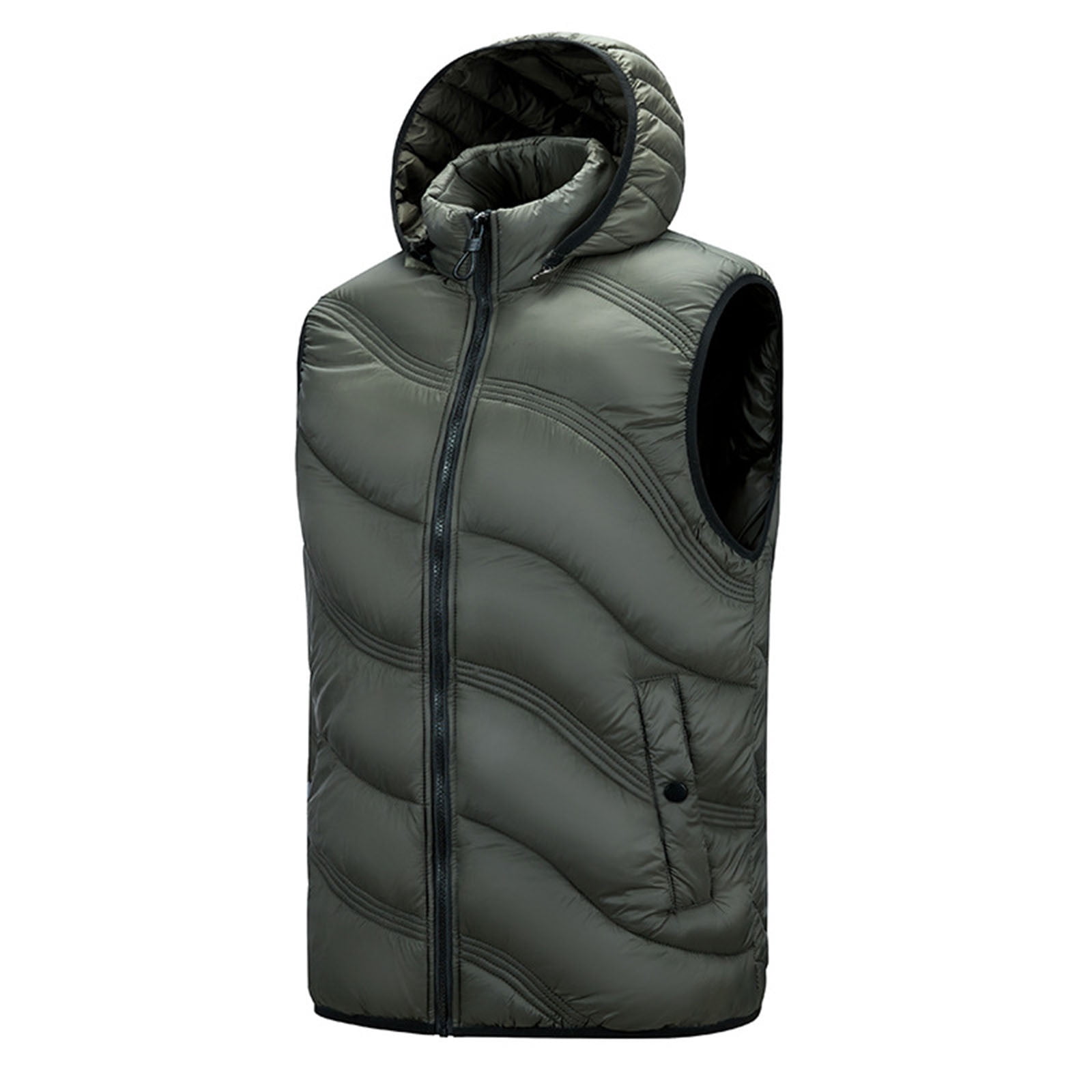 Homme Veste Randonnée Gilet Matelassé Matelassé Gilet En Duvet Duvet L'hiver Extérieur Chaud