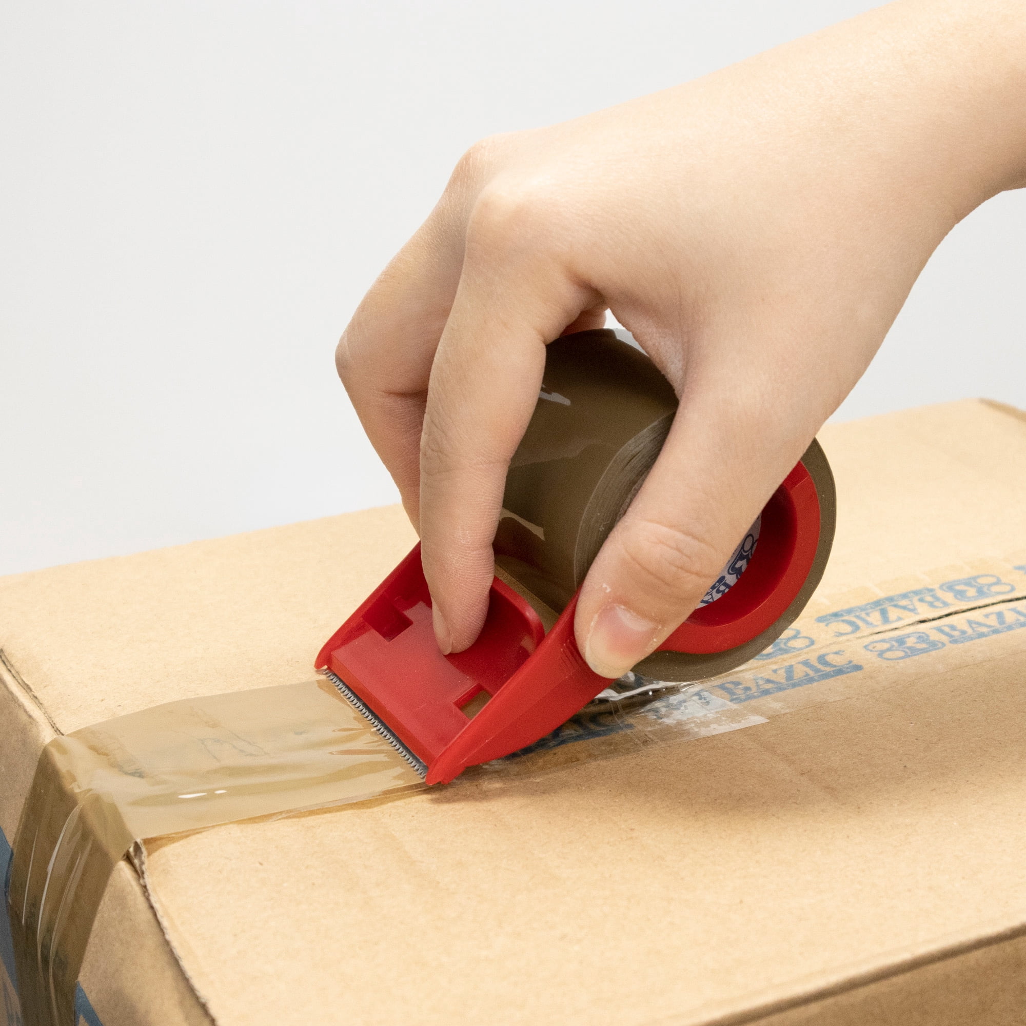 BAZIC Tan Packaging Tape Packing Tape w/ Dispenser 1.88"x800", 24-Pack