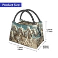 thumbnail image 2 of Yiaed Roman Chariot Horse Race Print Lunch box lunch bag Portable Insulated Lunch Box for Women Men Cooler Tote Bag with Front Pocket for Work Picnic Travel, 2 of 6