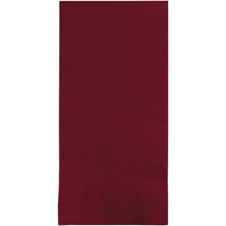 - Touch of Color Dinner Napkins, 2-Ply, 1/8 Fold, Burgundy, 100 Ct