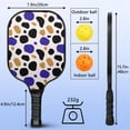 thumbnail image 3 of Pickleball Paddles Set Of 1, Fiberglass Surface, Animal, Leopard Print, 1 Paddle, 2 Balls & Bag, 3 of 5