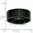 thumbnail image 6 of Chisel Stainless Steel Brushed Black IP-plated 8.2mm Flat Band - Ring Size 9.5, 6 of 8