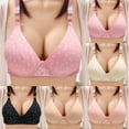 thumbnail image 4 of XFLWAM Daisy Bras for Women Flowers Graphic No Underwire Full Coverage Everyday Bralettes Gathering Anti-Sagging Seamless Bra, 4 of 4