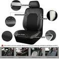 thumbnail image 5 of CAR PASS Universal Leather Two Front Seat Covers,Sport seat Covers fits Most Cars, SUVs, Trucks, and Vans Airbag Compatible (Black and Gray), 5 of 6