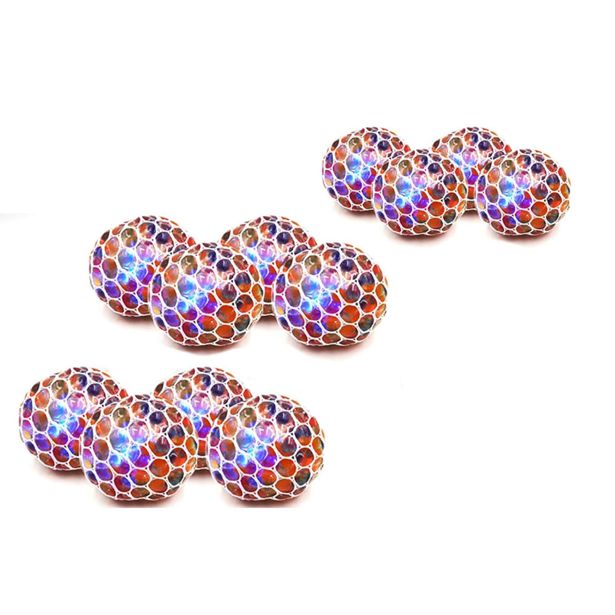 WOWMTN DCTB  LED Anti-Stress Squeeze Ball (12-Pack), Home Office School Hand Sports Small Toys