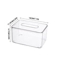 thumbnail image 2 of Apmemiss Clearance Clear Tissue Box Holder with Cover Facial Tissue Dispenser Box Case for Countertop,Clear Plastic Dryer Sheet Container Napkin Organizer for Bathroom, Kitchen,Home,Rectangle, S, 2 of 4