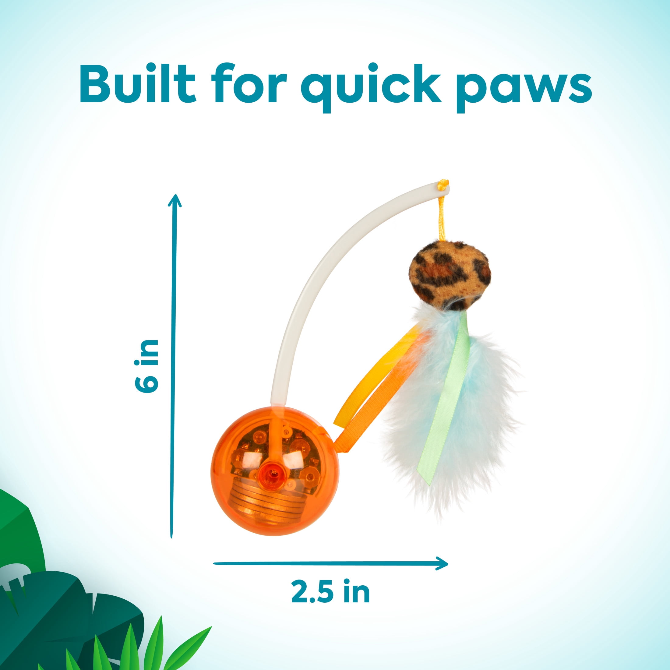 Instincts by SmartyKat Twinkle Tipper Electronic Light Ball Cat Toy