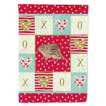 Carolines Treasures CK5455GF Zebra Mouse Love Flag Garden Size Small multicolor