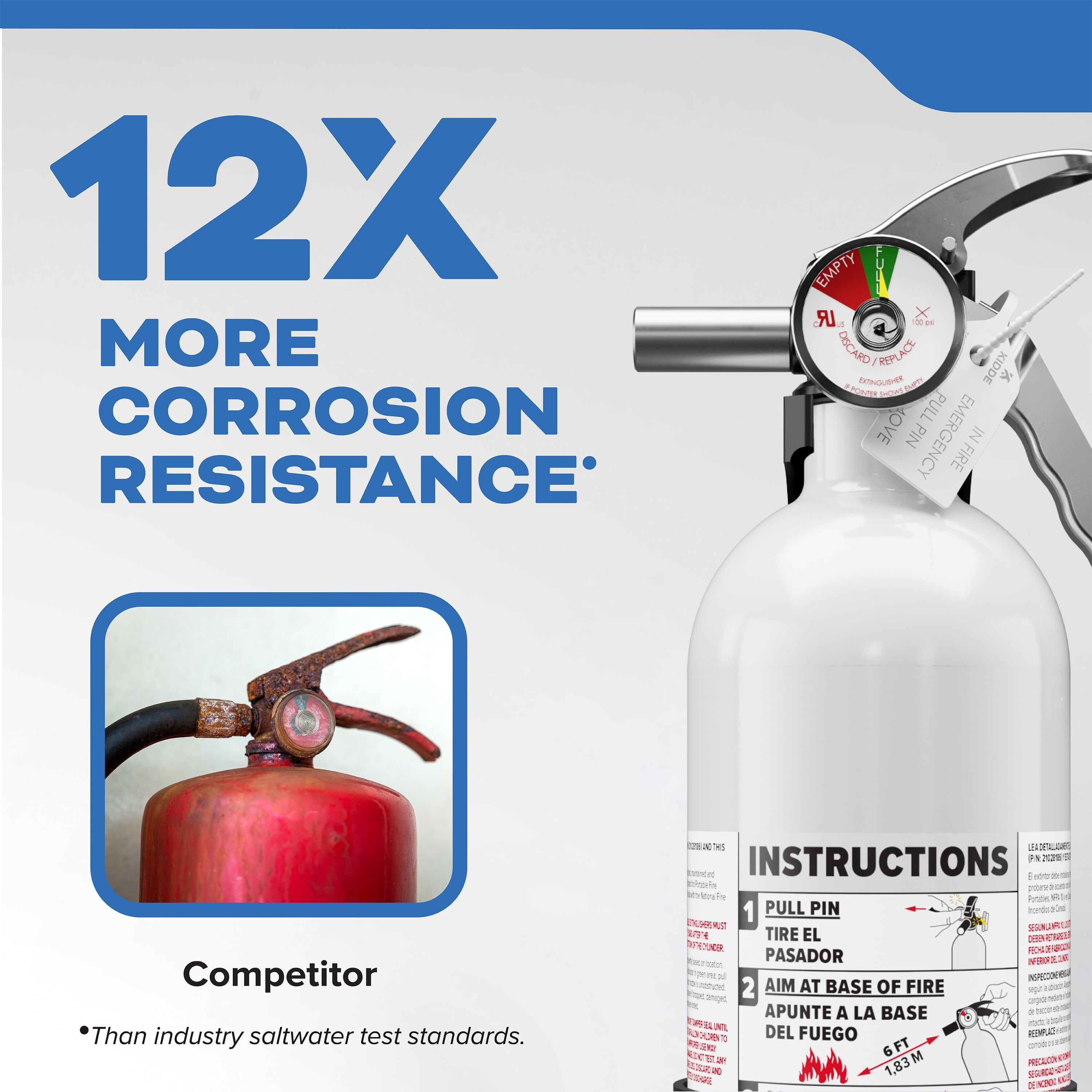 Kidde Fire Extinguisher for Boats, Single-Use 10BC