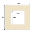 thumbnail image 2 of Canvas Linen Texture Photo Mat - Beige 16x16 for 12x12 Photos - Fits 16x16 Frame, 2 of 4