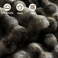 thumbnail image 2 of Faux Fur Throw Blanket, 1000GSM Fluffy Soft Bubble Blanket for Couch Bed, Cozy Plush Warm and Thick Blanket, Fuzzy Rabbit Lola Throw for Living Room Bedroom 50''*60'' Tie-dye Grey, 2 of 7