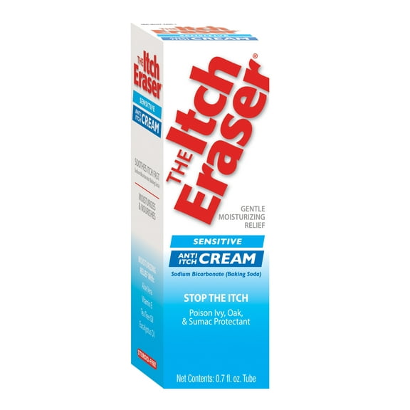 The Itch Eraser Sensitive Cream, Steroid-Free Anti-Itch Cream, 0.7 oz