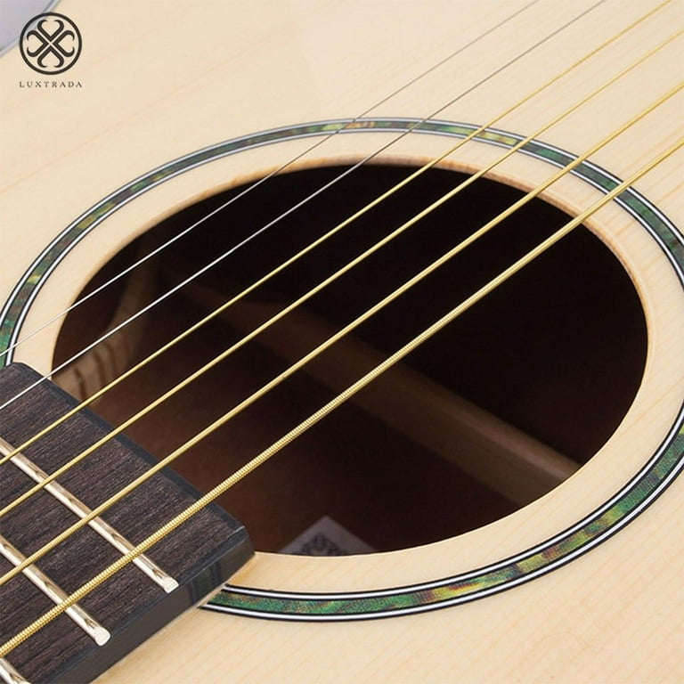 Luxtrada 6pcs Set Rainbow Colors Colorful Acoustic Guitar Strings