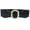 Black, variant on Stylish Sequins Wide Belt Durability Leather Waist Belt Street Styles Waistband for Special Occasion