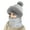Gray, variant on Naierhg Beanie Plush Hat Fuzzy Pompom Decor 2 in 1 Multipurpose Thickened Head Face Neck Solid Color Windproof Winter Women Neck Gaiter Warmer Cap for VacationBeige