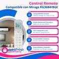 thumbnail image 2 of Control Minisplit Aire Compatible Mirage X2 Xmax Life Rg36b4, 2 of 7