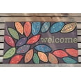 thumbnail image 4 of Door Mat Welcome Mat 17x 30 Inch Front Door Mat Outdoor for Home Entrance Outdoor Mat for Outside Entry Way Doormat Entry Rugs, Heavy Duty Non Slip Rubber Back Low Profile, Leaves, 4 of 6