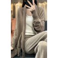 thumbnail image 2 of CoCoMangos Women Knit Pashmina Shawl Wrap Open Front Batwing Long Sleeve Cardigan Sweaters with Tassel Winter Warm Chunky Cape, 2 of 7