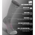 thumbnail image 4 of 4 Pack Women\'s Merino Wool Hiking Socks Wicking Cushioned Warm Thermal Walking, 4 of 4