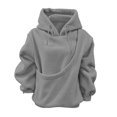 thumbnail image 3 of Sewkxo Cat Pouch Hoodie Pet Carrier Hoodies Women Oversized Kangaroo Pocket Lightweight Sweatshirts,Light Gray 2XL, 3 of 3