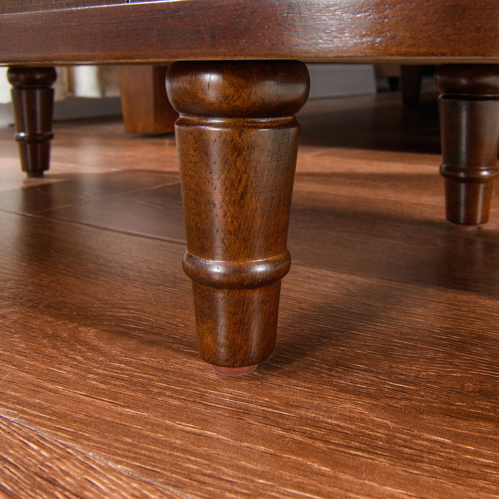 Solid Wood End Table with 2 Drawers, Narrow Sofa Side Table Slim Chair Side Table with Storage Shelf, Vintage Slim Nightstand Bedside Table（Cherry Walnut）