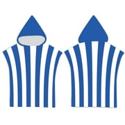 High Performance Earth Friendly Kids Hooded Beach Towel - Blue Stripe