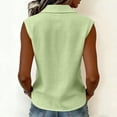 thumbnail image 5 of Kezqiaxn Womens Plus Size Tops Summer Sleeveless Collared Loose Button Down Shirts Dressy Work Business Blouses Fashion Clothing, 5 of 7