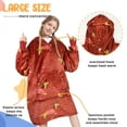 thumbnail image 3 of Catalonia Oversized Blanket Hoodie Sweatshirt for Kids, Wearable Fleece Pullover with Large Front Pocket, Teen Boys Girls Gift, 3 of 5