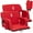 Red, variant on 2 Pack Portable Reclining Stadium 24.5in Wide Seat Chair with Padded Backrest & Adjustable Armrests for Bleachers, Games, and Outdoor Events