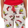 thumbnail image 4 of Dr. Seuss The Grinch Pajamas Women's Festive Mischief Plush Lounge Sleep Pants, 4 of 6
