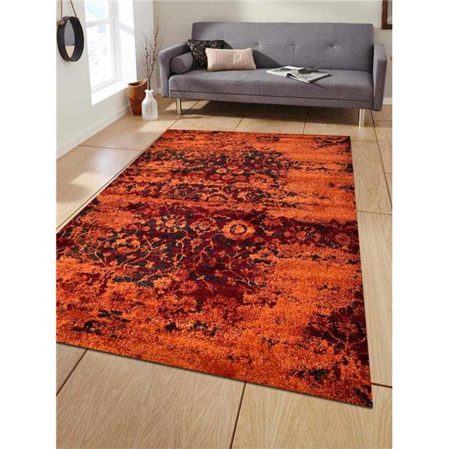 Get My Rugs M00034M0015A9 5 x 8 ft. Machine Woven Polypropylene Area Rug, Turkish Oriental - Orange