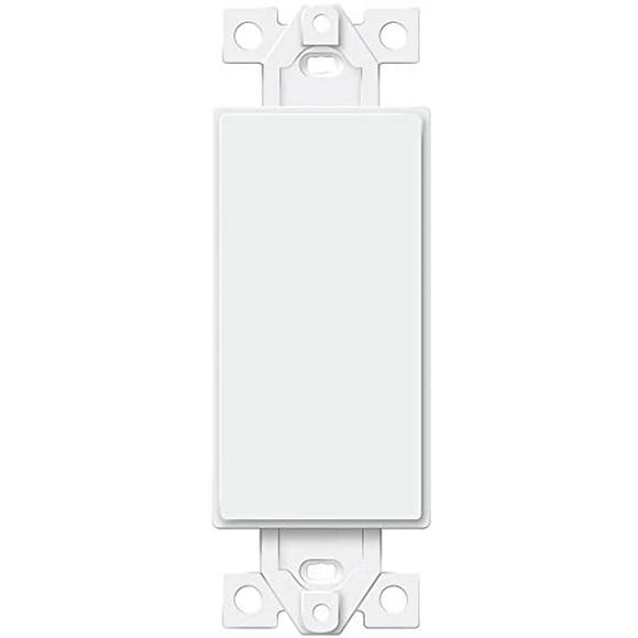 Enerlites 6001-W Plaque Murale Décorative 1-Gang Adaptateur de Prise à Bascule Vierge, Blanc
