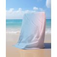 thumbnail image 4 of Pink Blue Ombre Beach Towels Oversized Super Absorbent, Pink Gradient Color Modern Abstract Art Lightweight Bath Towel Quick Dry Sets For Bathroom/Pool/Rv Camping/Beach Play/Gym Room/Picnic 31"x62", 4 of 8